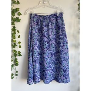 ❗️FINAL SALE! Gorgeous Reversible 90’s Vintage High-Waisted Purple Midi Skirt